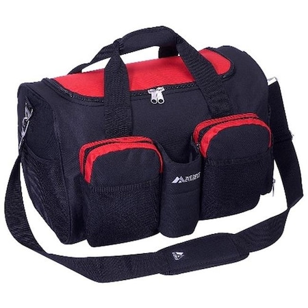 Everest Trading Everest S223-RD 18 in. 600 Denier Polyester Sports Duffel Bag with Wet Pocket S223-RD